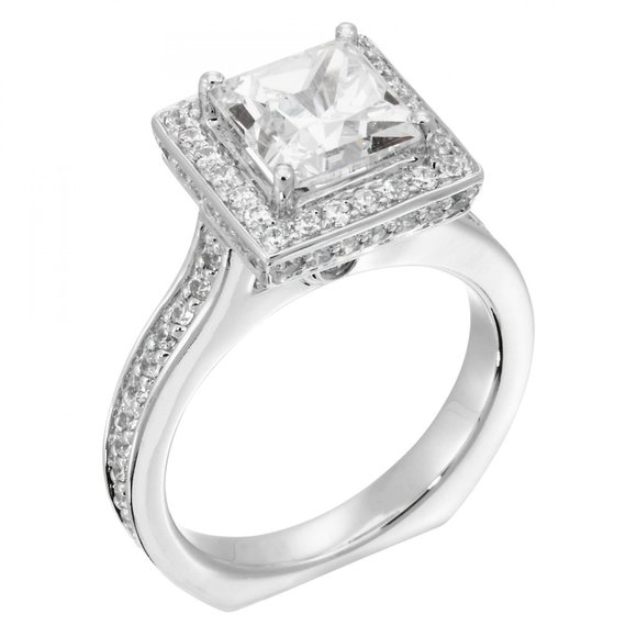 AIG CERTIFIED Lab Grown 4ct Princess Cut Diamond - Picture 1 of 11